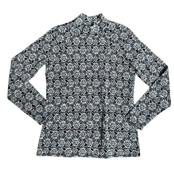 SUNDANCE Women's Black and White Patterned Blouse Size Small - Picture 1 of 9